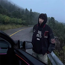 美式刺绣飞行夹克外套男款春款潮牌欧美高街宽松棒球服W6478-P68，男装夹克，星座412-1