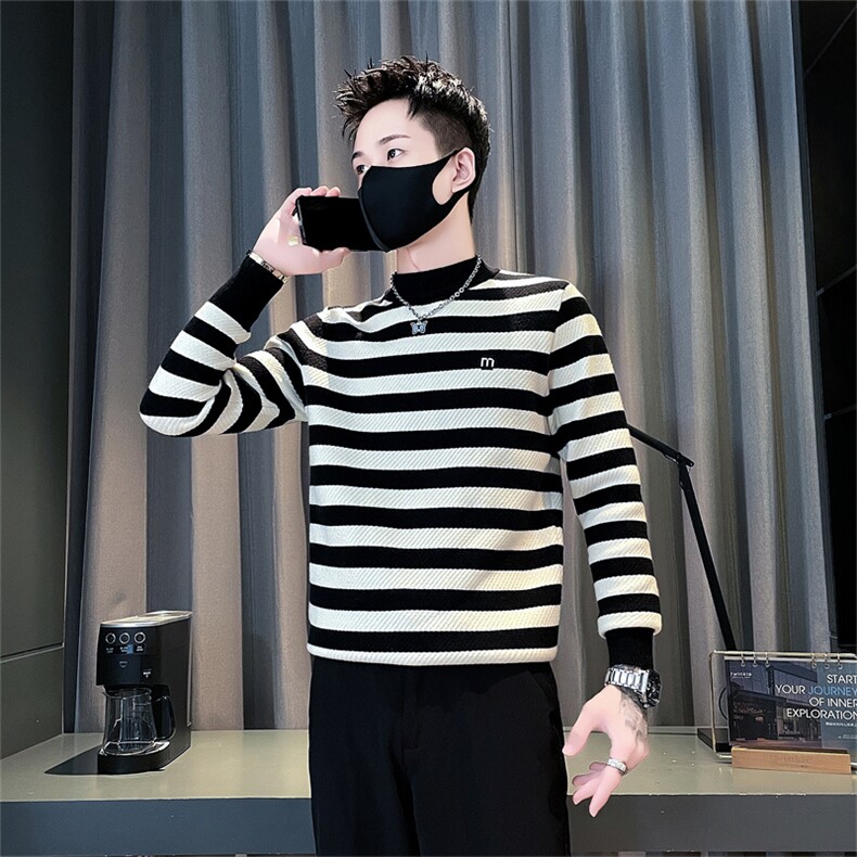 M030-P65-控95男款毛衣休闲保暖针织衫上衣秋冬新款高级内搭打底,男装T恤,星座102A（原电商D309-1）
