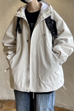 抖音直播品质登山防风多口袋工装冲锋衣外套XZ301ACFY8801P80，男装夹克，星座301A