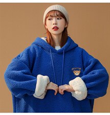 8个点击羊羔毛外套女加绒加厚克莱因蓝卫衣416B-YM181-P75限88，男装卫衣，星座416B-1