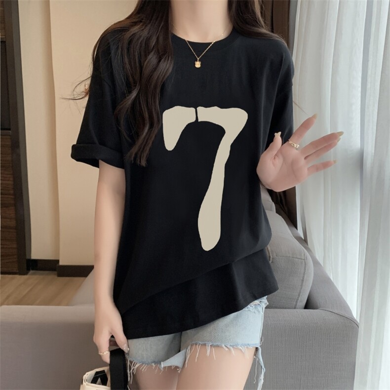 纯棉慵懒日常时尚T恤原宿气质文艺百搭简约 XZ911-2-T859-P35图片