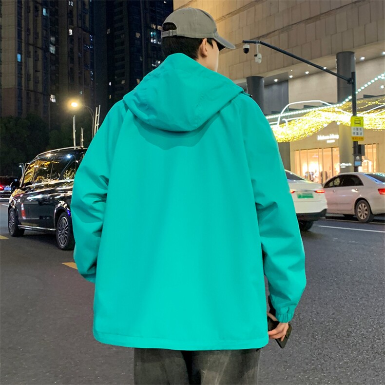 反光户外连帽防水防风冲锋衣外套男登山服运动A406JK3509特P78,男装夹克,星座309（原A406）