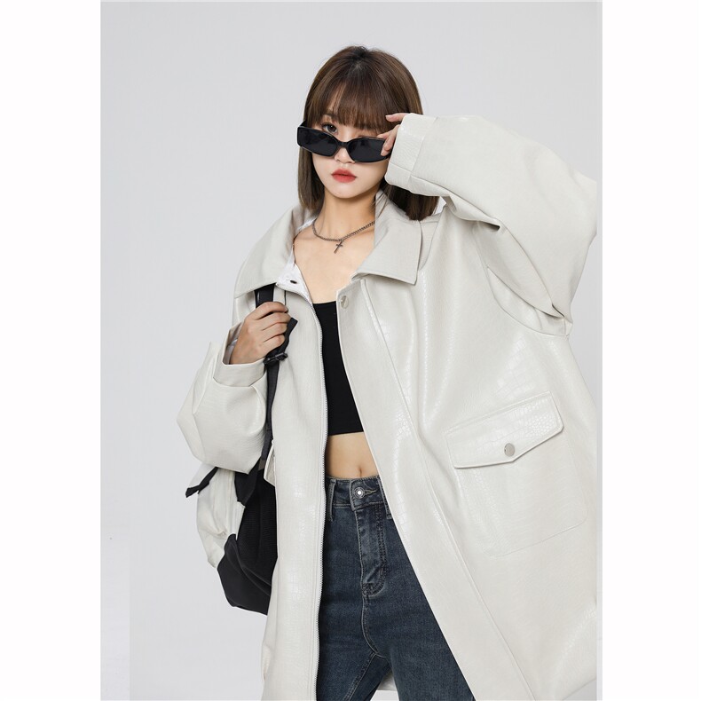 TP78现货鳄鱼纹PU皮韩系大众简约流行皮衣夹克外套A170-W332，男装皮衣，电商A170