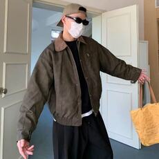 网络图现货春翻领拼接港风时尚休闲男夹克外套RHT146-P88，男装夹克，星座1005-6
