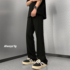 2025秋季新款内景大码vibe风开叉微喇西装裤M-5XHK23101-特P35，男装休闲裤，电商A022