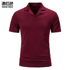 男式夏季修身短袖 Polo 衫休闲轻质 Polo T 恤 H62图片