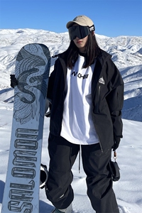 户外防水滑雪服套装男女潮流两件套中性风外套TZ027-P240控348图片