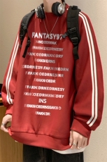港风23新款秋季时尚百搭宽松字母印花潮流卫衣B6903P45控68，男装卫衣，电商A268A