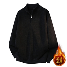 半拉链立领针织毛衣男加绒加厚保暖宽松休闲上衣ZWY845-特价P60，男装针织衫/毛衣，电商A007