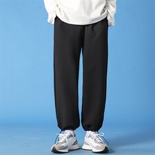 夏季大码港风束脚抽带日系学生青少年潮流百搭九分裤男K9163P35图片