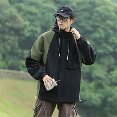 潮流宽松休闲外套百搭连帽夹克A161-8918-P78，男装夹克，电商A161