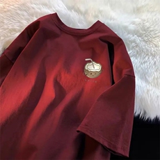 网络图现货新款纯棉240g五分袖椰子印花趣味卡通t恤JT1289-P28，男装T恤，星座715-7