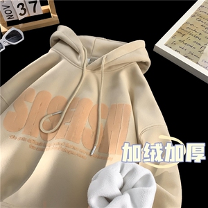 XZ222-1/FPWY02/常规P65/控78/加绒P75/控88发泡印花华棉连帽卫衣图片