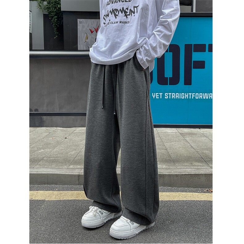 25秋季新款潮牌羚羊绒斜纹宽松休闲弯刀裤男5012特批48,男装休闲裤,电商C305A