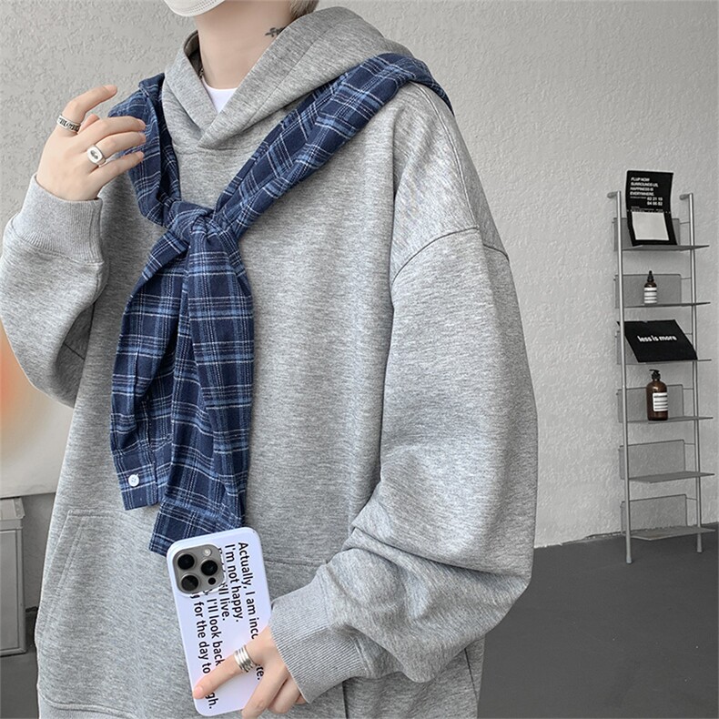 小众两连帽撞色大码卫衣套装T797特P65K797特P42TZ797特P107,男装休闲套装,电商A059