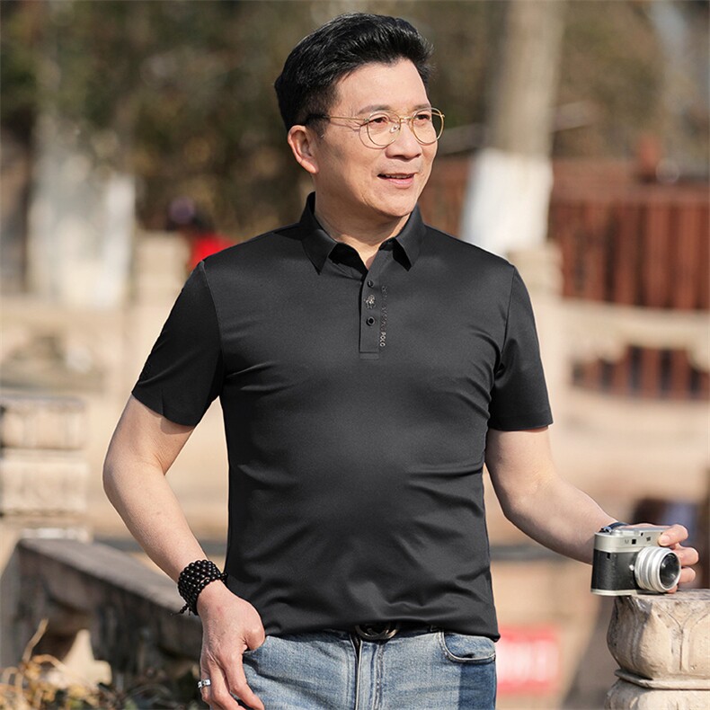 2023新款夏季新款大气polo衫男士带领短袖商务翻领T恤上衣保罗,男装T恤,电商B212（原钱塘6029）