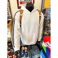 抖音得物高品质26春装美式高街全棉宽松三条杠织带连帽卫衣CM06，男装卫衣，电商A486