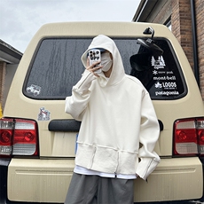 WY878-P42美式宽松型设计感垫肩连帽卫衣，男装卫衣，星座1501-1
