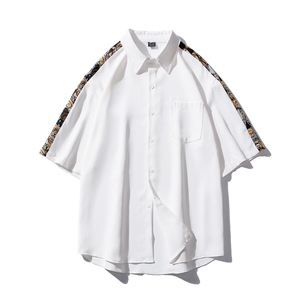 1小熊短袖衬衫男+短裤大码M-5XL套装92%聚酯纤维8%氨纶TZ77058P70图片