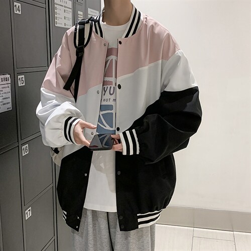 2025春装新款撞色休闲夹克外套运动速干棒球服D201-DM97-P65,男装夹克,电商D321-1