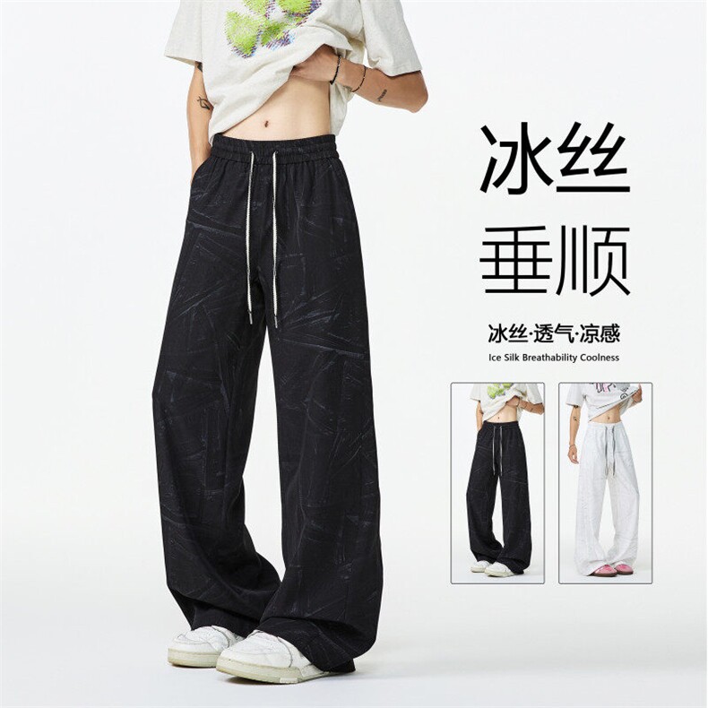 2025夏季新款脏脏凉感透气休闲宽松冰丝裤B315-K25404-特p30控58图片