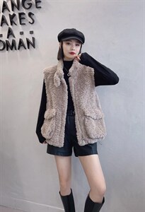 冬季皮毛马甲,女装马甲,萌之慧