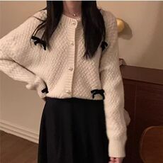 2024秋冬新款开衫复古休闲毛衣美式复古休闲慵懒风针织衫女外套，男装针织衫/毛衣，星座506A