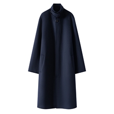 2025年秋季新款百搭男士高领大衣，男装毛呢大衣，织美生