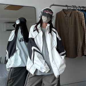 潮牌撞色夹克男女春秋新款港风百搭机能百搭休闲外套FK933 -p78图片