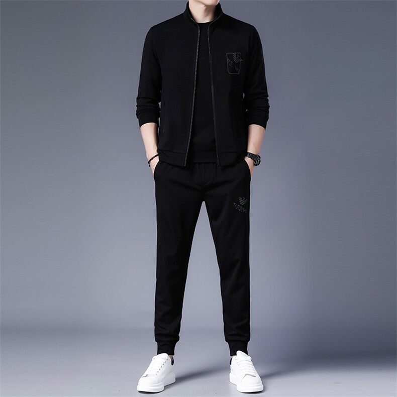 SA8928-3钱塘2020-2新款百搭简约帅气中青年男士厚款卫衣P240，男装休闲套装，钱塘207-2