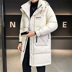 长款连帽羽绒服男2025冬款时尚保暖男外套上衣B317/2823/P258，男装羽绒服，电商B317