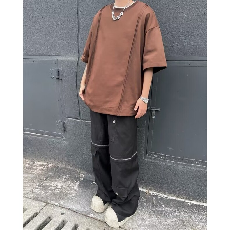 短袖t恤男装潮牌潮流超火宽松上衣服春夏季美式体恤,男装T恤,星座716-3