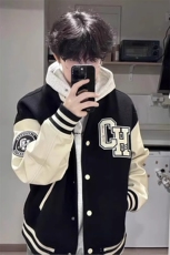 美式复古字母印花棒球服外套撞色拼接夹克JK12特P55，男装夹克，星座908-1