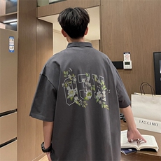 可设48小时支持抖音得物来样二开网眼透气翻领t恤美式短袖POLO衫，男装T恤，电商A486