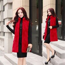 中长款连帽韩版百搭时尚气质休闲优雅甜美修身皮草无袖2020年冬季，女装皮草，央宝儿