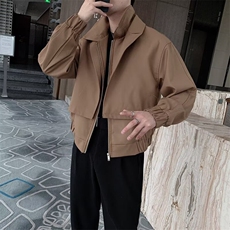 高品质秋款男夹克衫假两件拼接拉链外套JK0017P65，男装夹克，星座1013-1