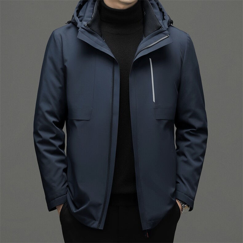 DF6872钱塘2020-2冬季厚款商务休闲连帽中年男士羽绒服P310,男装羽绒服,钱塘207-2