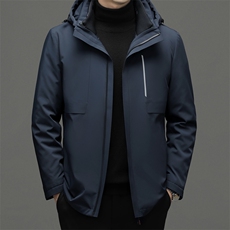 DF6872钱塘2020-2冬季厚款商务休闲连帽中年男士羽绒服P310，男装羽绒服，钱塘207-2