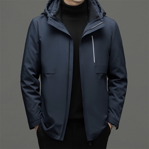 DF6872钱塘2020-2冬季厚款商务休闲连帽中年男士羽绒服P310图片