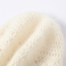 2025年秋季新款拉绒手工针织帽时尚休闲通勤百搭，帽子，隆秋羊绒