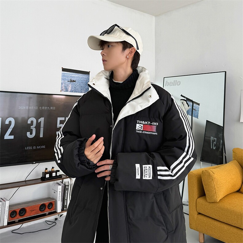 2025港风棉衣棉服小牛津覆膜面料冲锋棉袄印花面包服-1607A-P80,男装棉衣,星座207