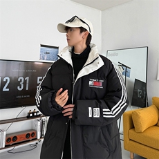 2025港风棉衣棉服小牛津覆膜面料冲锋棉袄印花面包服-1607A-P80，男装棉衣，星座207