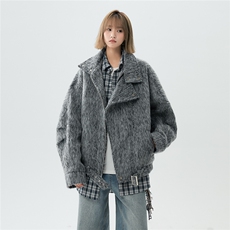 现货大翻领CIEANFIT韩系高级感痞帅上衣宽松港风外套N61-P130，女装短外套，电商A170