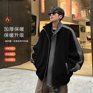 外景 冬季加厚羊羔绒外套男潮牌痞帅宽松休闲棉衣-A1440TP90控145图片
