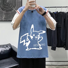 男圆领T恤宽松假两件短袖Q908P28，男装T恤，星座1116-2