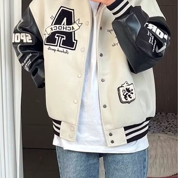 春秋棒球刺绣上衣夹克情侣服美式外套新款GA061P66,男装夹克,星座1013-5
