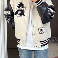 春秋棒球刺绣上衣夹克情侣服美式外套新款GA061P66，男装夹克，星座1013-5