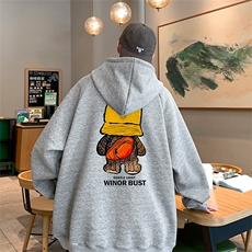 已注册港风重磅华棉得物抖音直播高品质宽松休闲连帽卫衣W5026P40，男装卫衣，电商C408(原B339-1)