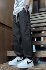 休闲裤男2025夏新款宽松显瘦伞兵裤百搭潮流直筒Q29102-特P30，男装休闲裤，星座610（原A335）