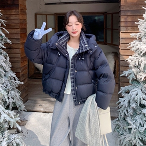 90白鸭绒格子撞色羽绒服1D066-99848-P335-K435图片